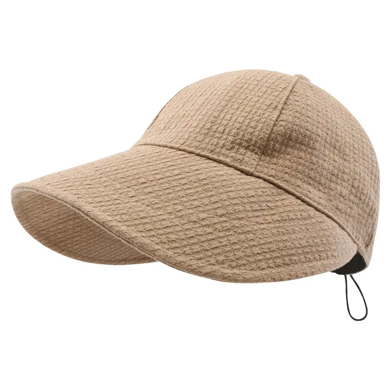 Women Sun Hat Wide Brim Beige Summer Cap - Image 8