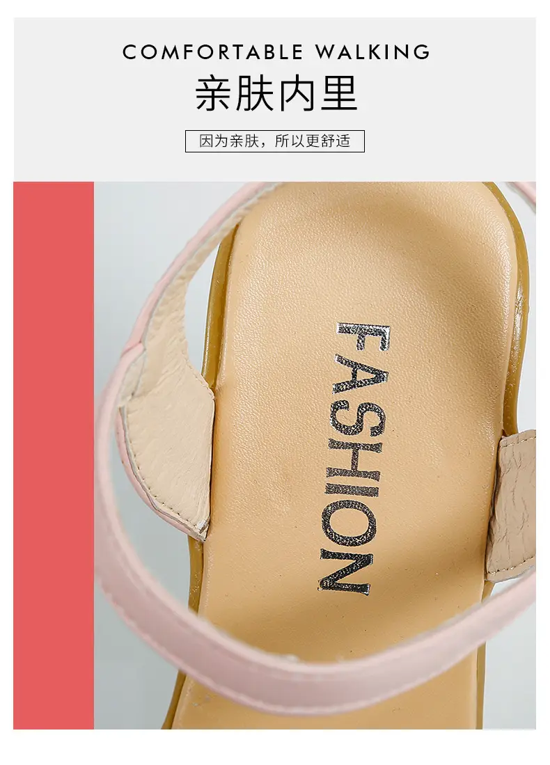 2024 Summer New Wedge Women's Sandals with Buckle Strap Fashionable Platform Heeled Waterproof Platform Roman Shoes Fashion Women's Shoes — feature 26