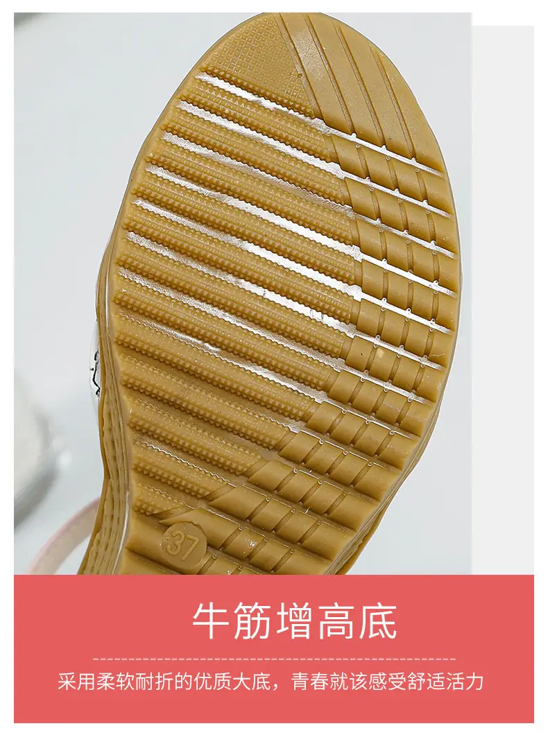 2024 Summer New Wedge Women's Sandals with Buckle Strap Fashionable Platform Heeled Waterproof Platform Roman Shoes Fashion Women's Shoes — feature 27