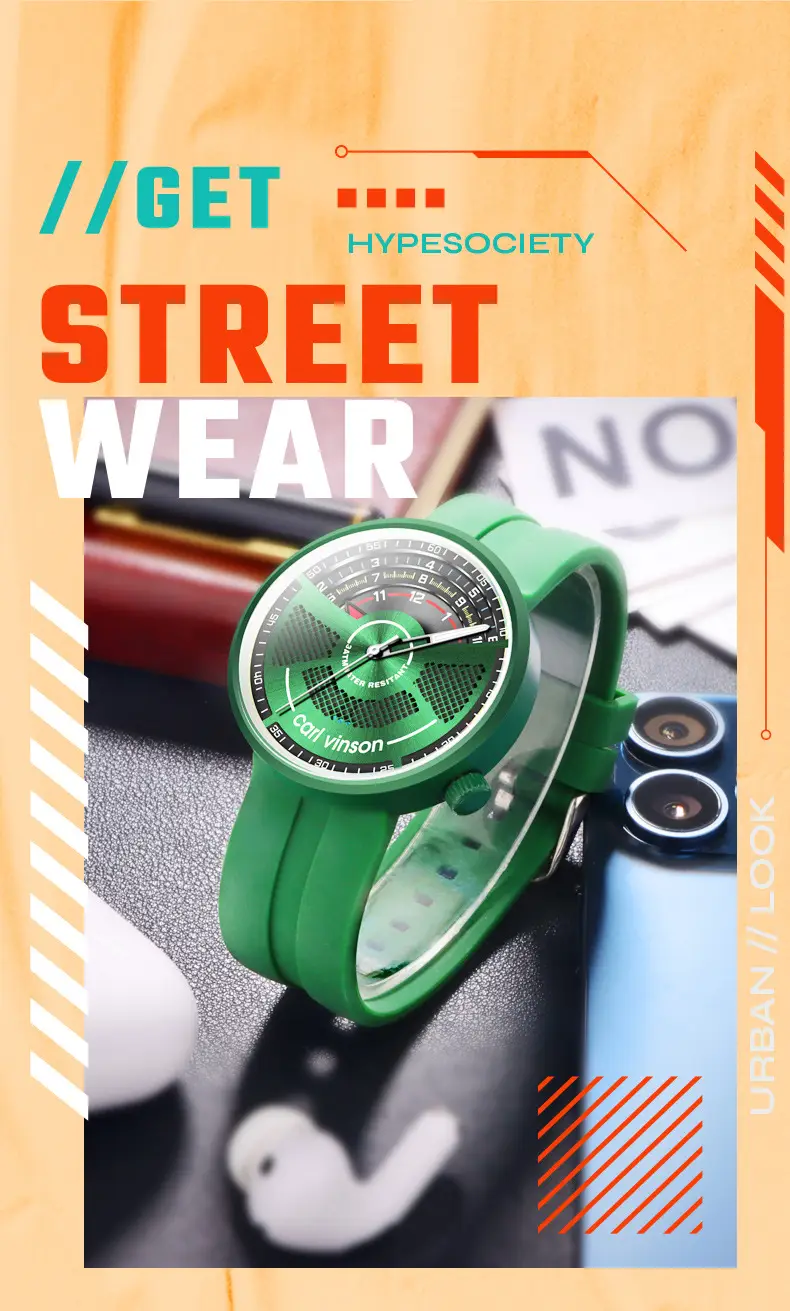 Men's Youth Quartz Watch Waterproof Black — feature 12