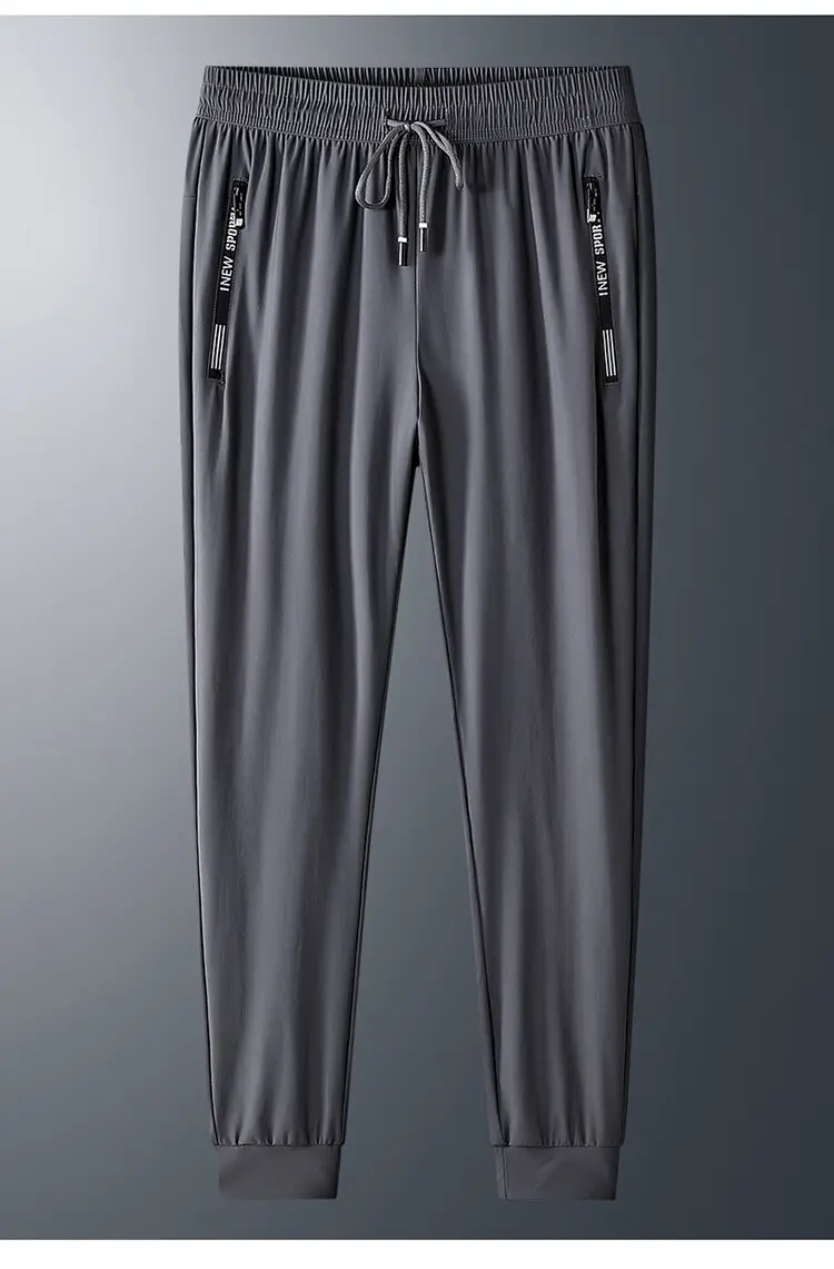 Men's Black Ice Silk Straight Cut Pants — feature 15