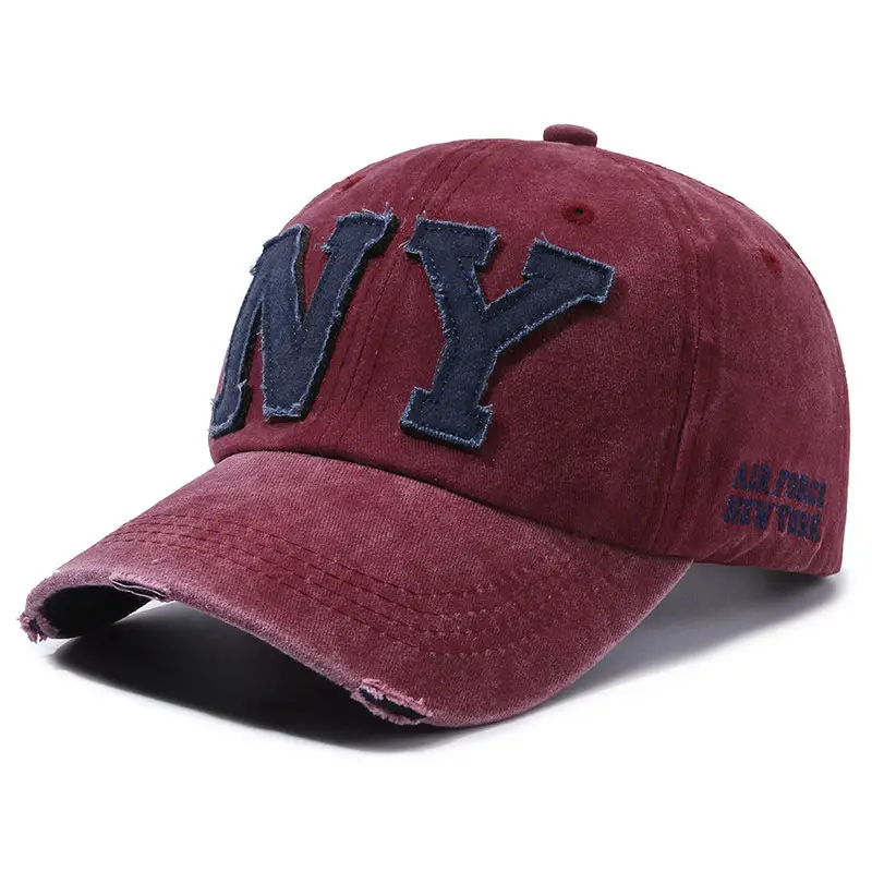 Men's Maroon Embroidered Cowboy Hat with NY Logo - Image 3