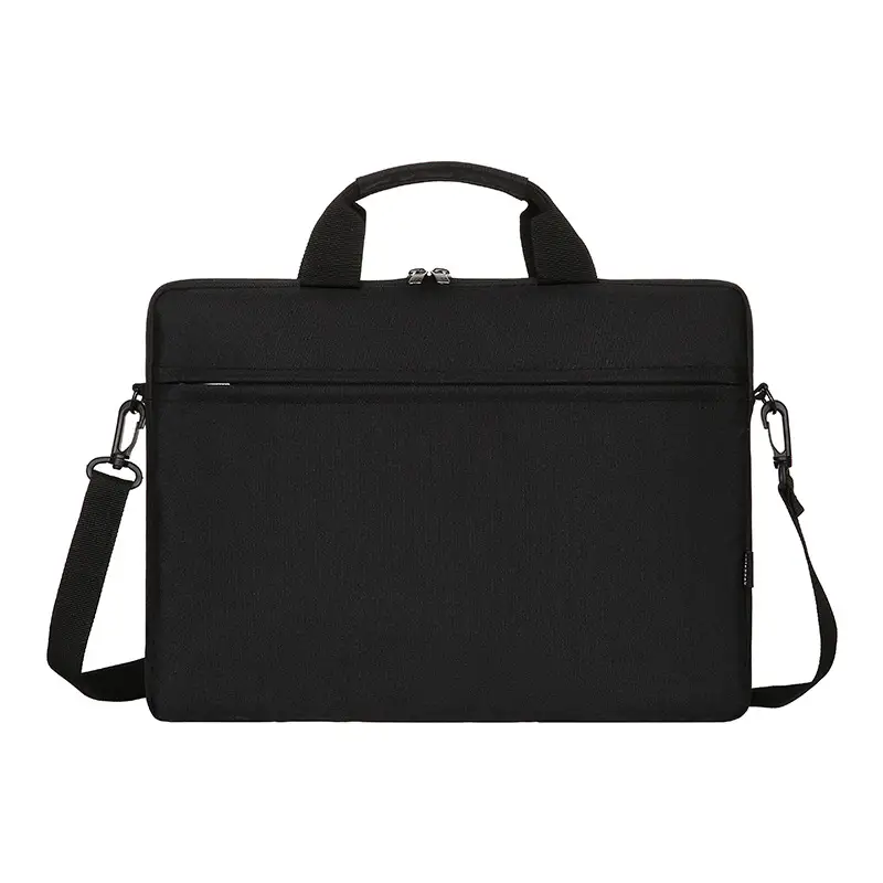 2024 Men's Thin Business Briefcase Shoulder Bag Black Velvet