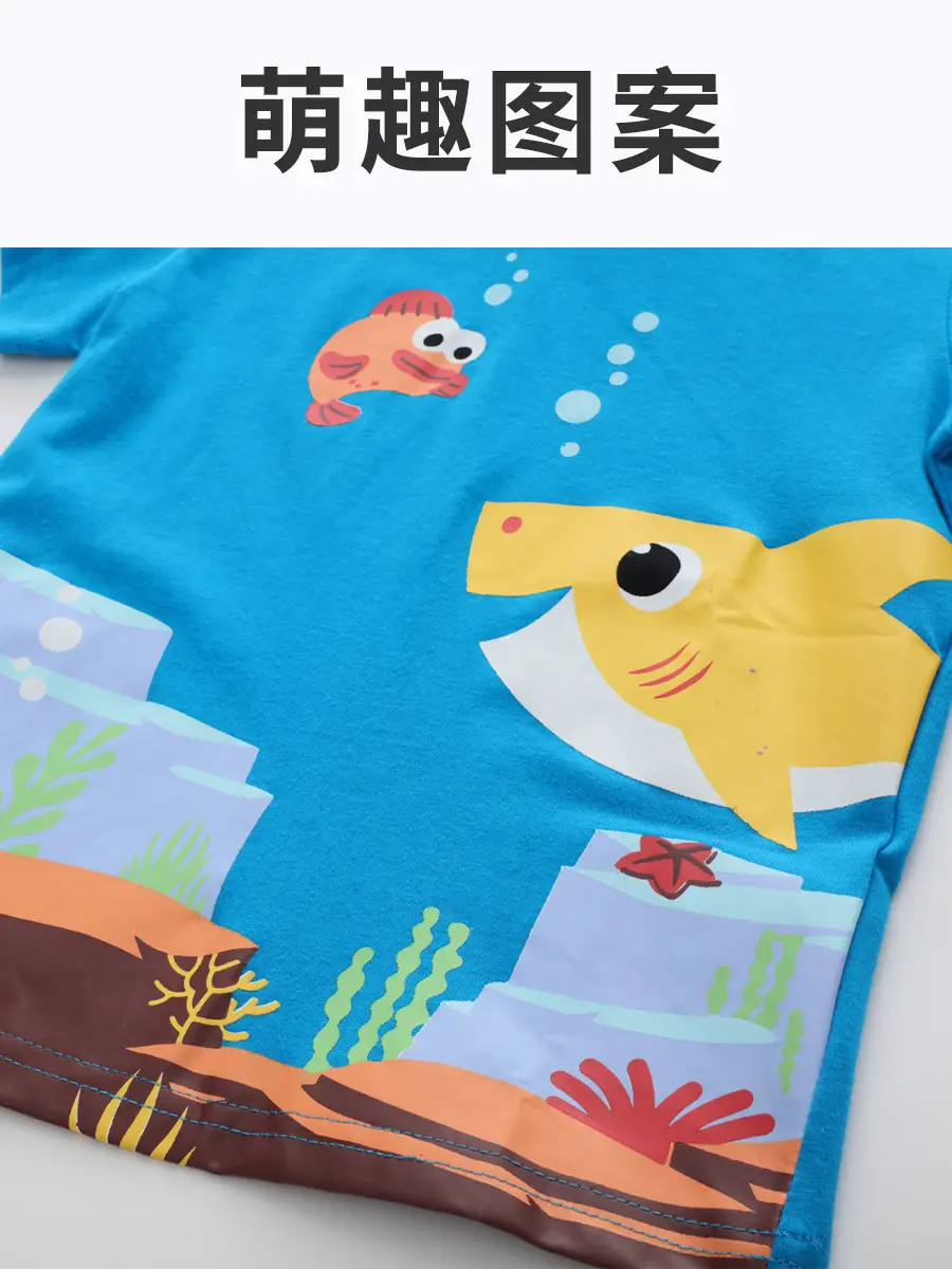 Kids Cartoon Printed T-Shirt Blue Boys Summer 2025 - Image 4