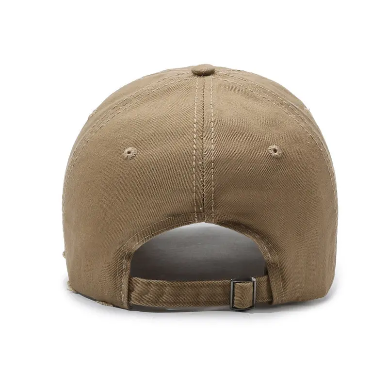 Men's Beige Distressed Letter Cap Brooklyn 1947