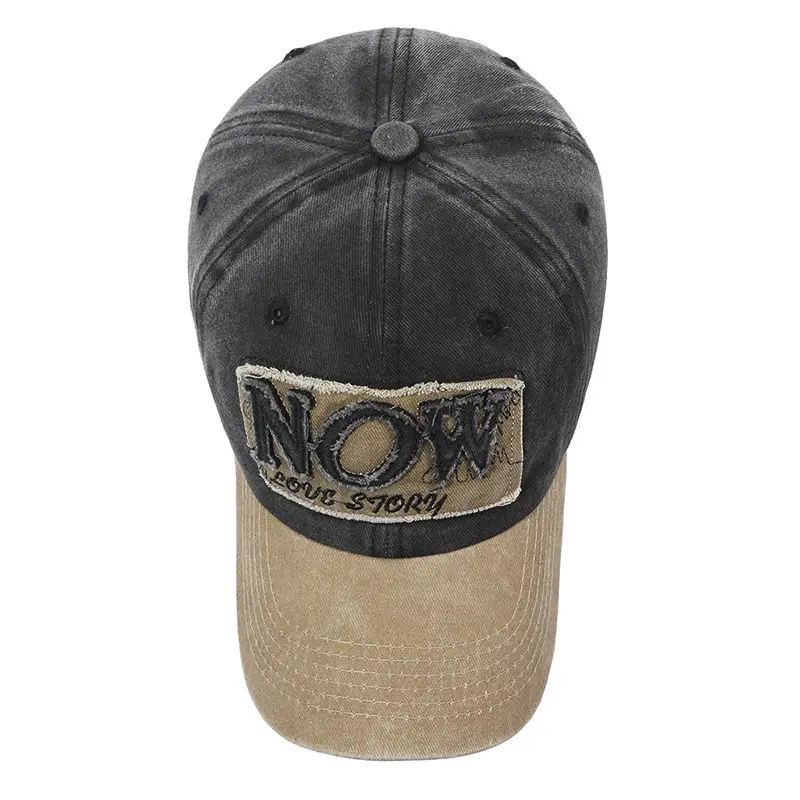 Men's Maroon Korean Embroidered Cap Hat