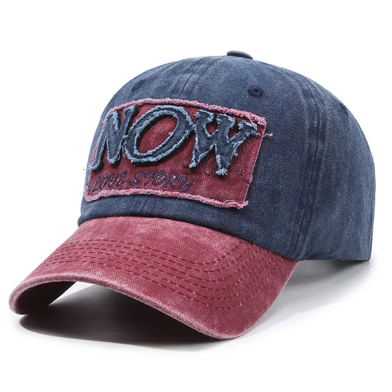 Men's Maroon Korean Embroidered Cap Hat