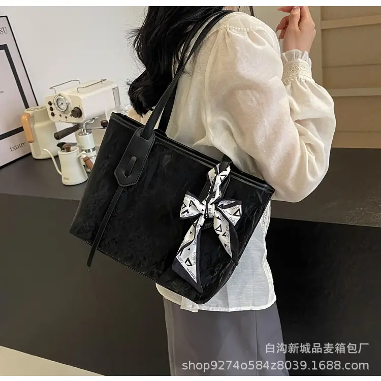Women Detachable Silk Scarf Bag White Large Capacity — feature 15
