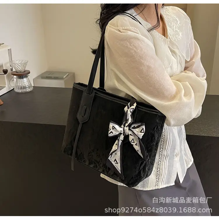 Women Detachable Silk Scarf Bag White Large Capacity — feature 16