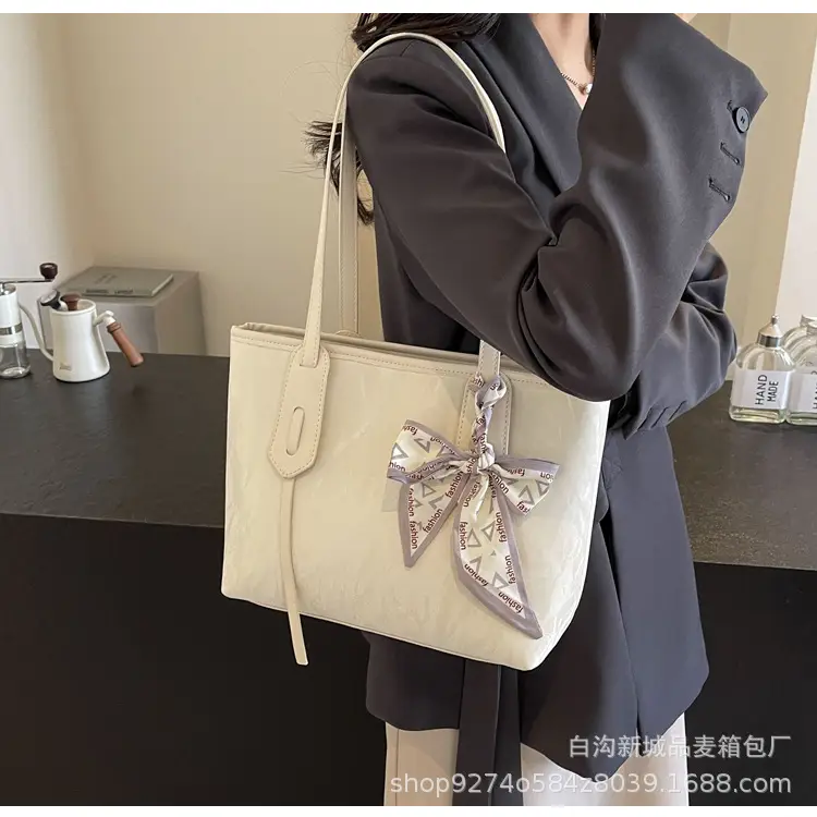 Women Detachable Silk Scarf Bag White Large Capacity — feature 18
