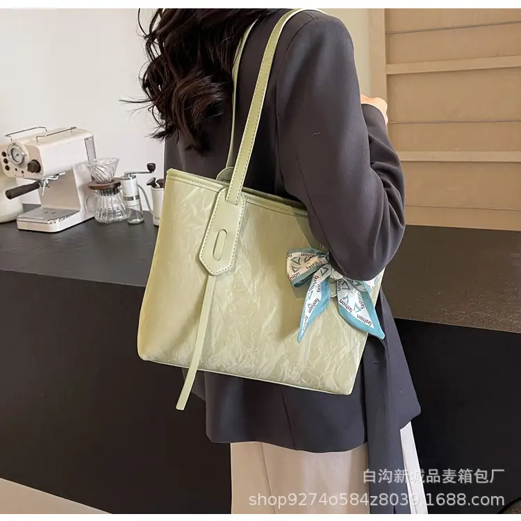 Women Detachable Silk Scarf Bag White Large Capacity — feature 22