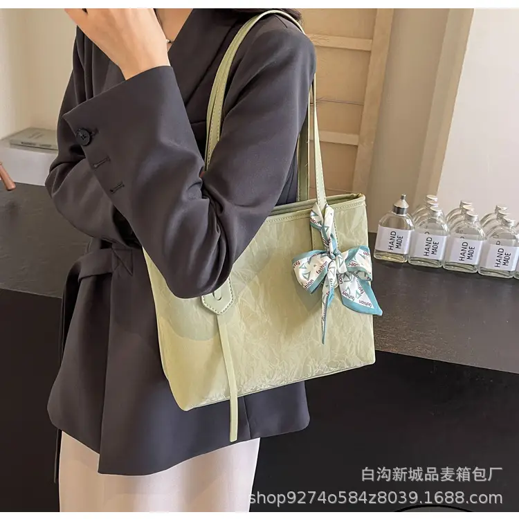 Women Detachable Silk Scarf Bag White Large Capacity — feature 23
