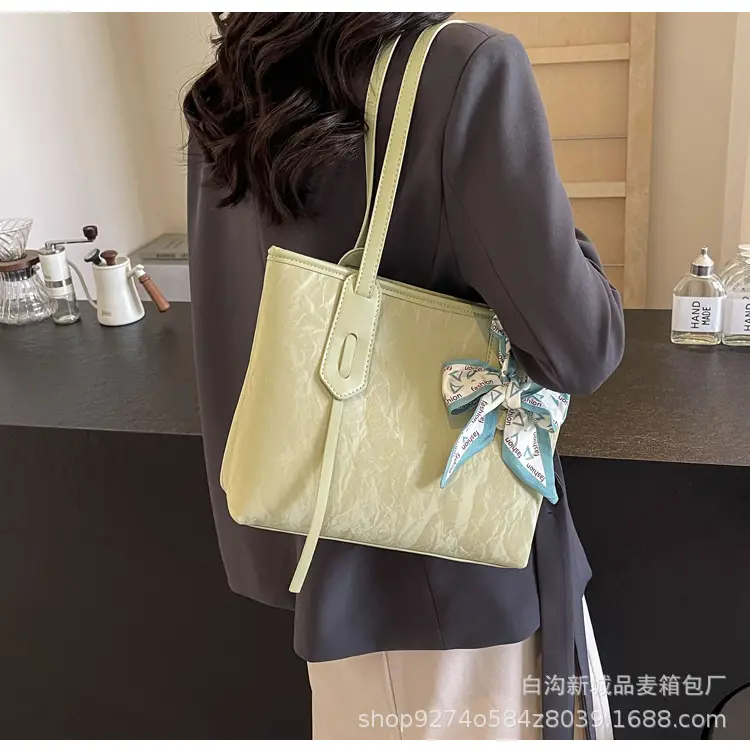Women Detachable Silk Scarf Bag White Large Capacity — feature 24
