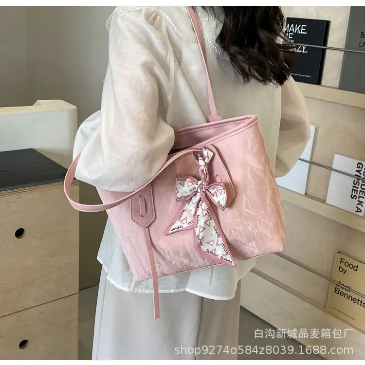 Women Detachable Silk Scarf Bag White Large Capacity — feature 29