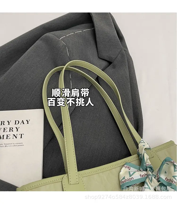 Women Detachable Silk Scarf Bag White Large Capacity — feature 4