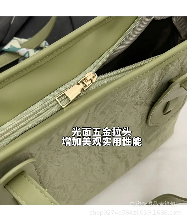 Women Detachable Silk Scarf Bag White Large Capacity — feature 6