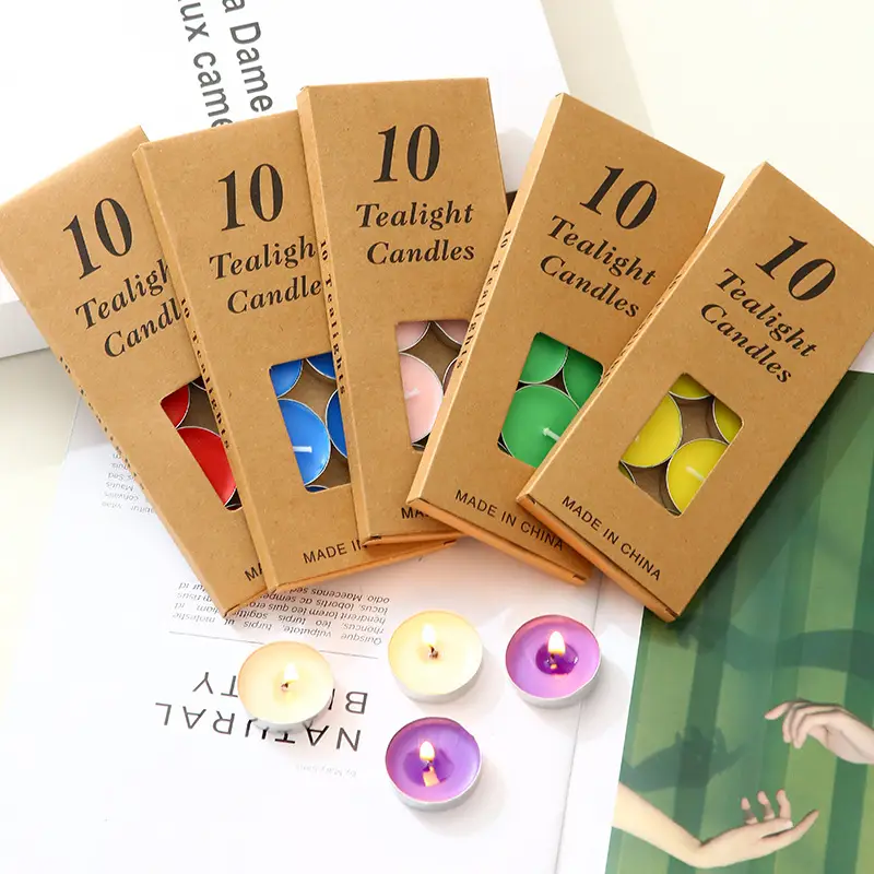 Valentine's Day 10 round candles restaurant teahouse tea wax romantic confession birthday set small candles wholesale