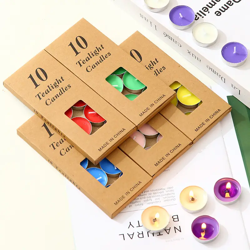 Valentine's Day 10 round candles restaurant teahouse tea wax romantic confession birthday set small candles wholesale