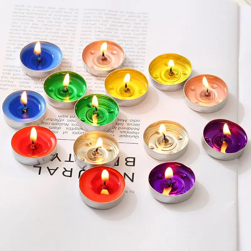 Valentine's Day 10 round candles restaurant teahouse tea wax romantic confession birthday set small candles wholesale