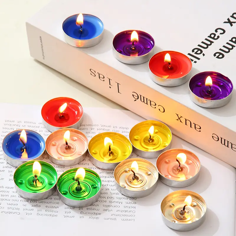 Valentine's Day 10 round candles restaurant teahouse tea wax romantic confession birthday set small candles wholesale