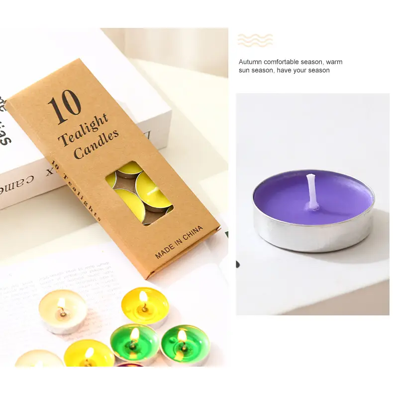 Valentine's Day 10 round candles restaurant teahouse tea wax romantic confession birthday set small candles wholesale — feature 12