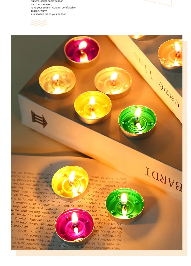 Valentine's Day 10 round candles restaurant teahouse tea wax romantic confession birthday set small candles wholesale — feature 14