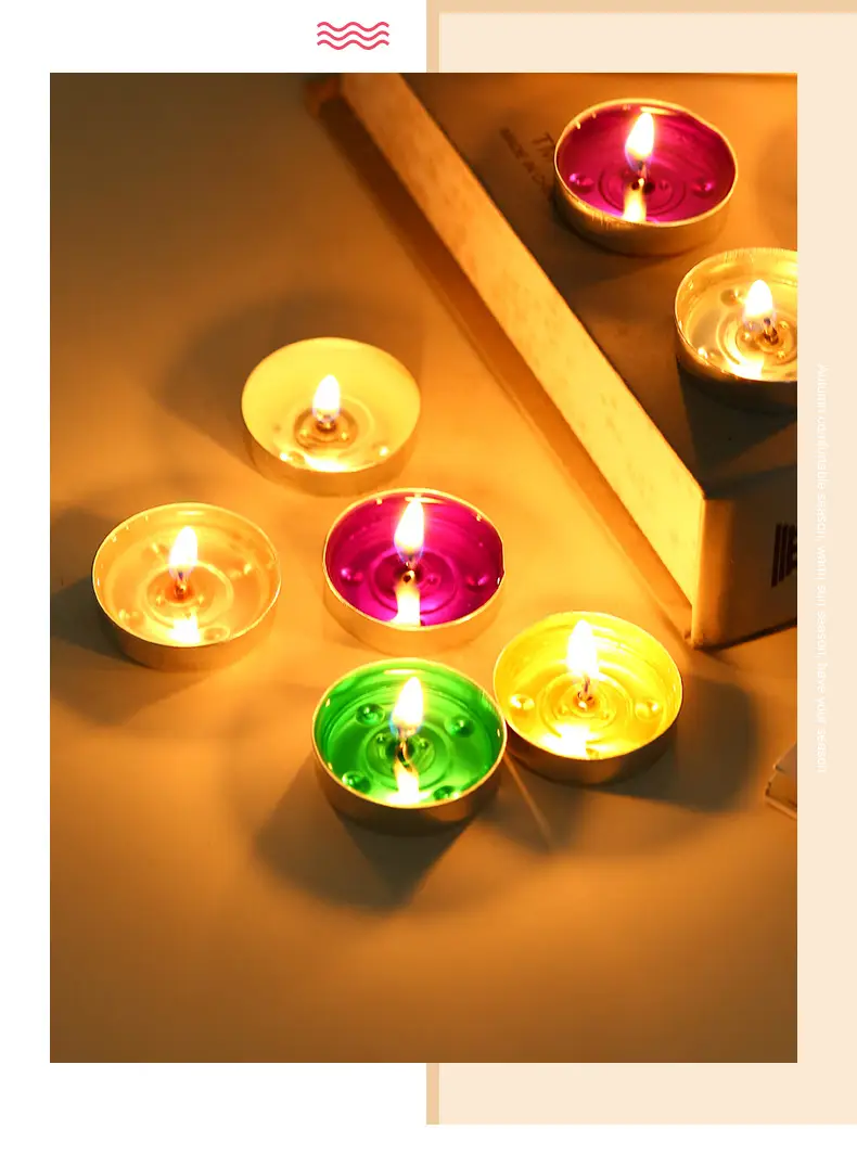 Valentine's Day 10 round candles restaurant teahouse tea wax romantic confession birthday set small candles wholesale — feature 15
