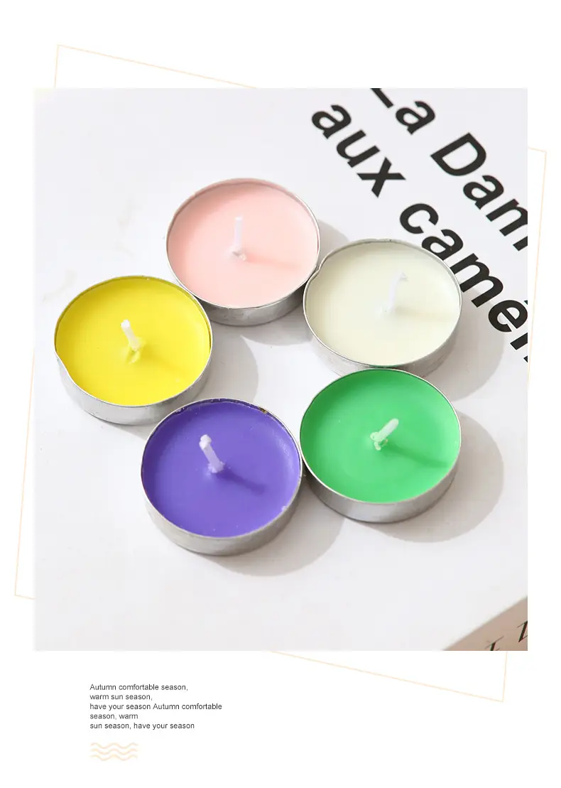 Valentine's Day 10 round candles restaurant teahouse tea wax romantic confession birthday set small candles wholesale — feature 18