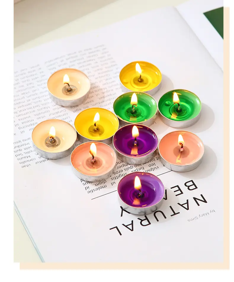 Valentine's Day 10 round candles restaurant teahouse tea wax romantic confession birthday set small candles wholesale — feature 19