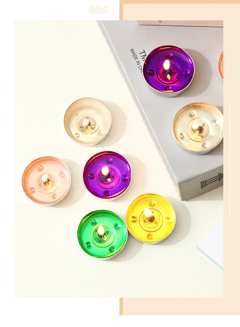 Valentine's Day 10 round candles restaurant teahouse tea wax romantic confession birthday set small candles wholesale — feature 20