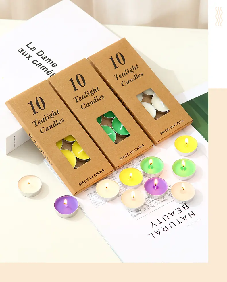 Valentine's Day 10 round candles restaurant teahouse tea wax romantic confession birthday set small candles wholesale — feature 21