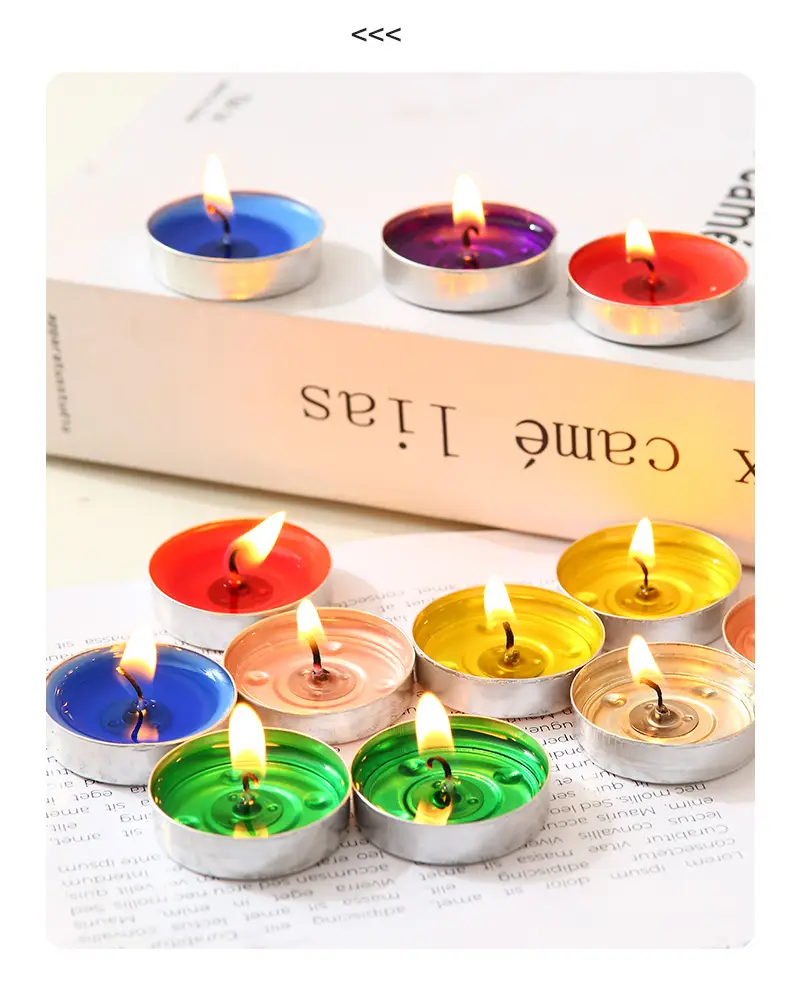 Valentine's Day 10 round candles restaurant teahouse tea wax romantic confession birthday set small candles wholesale — feature 8
