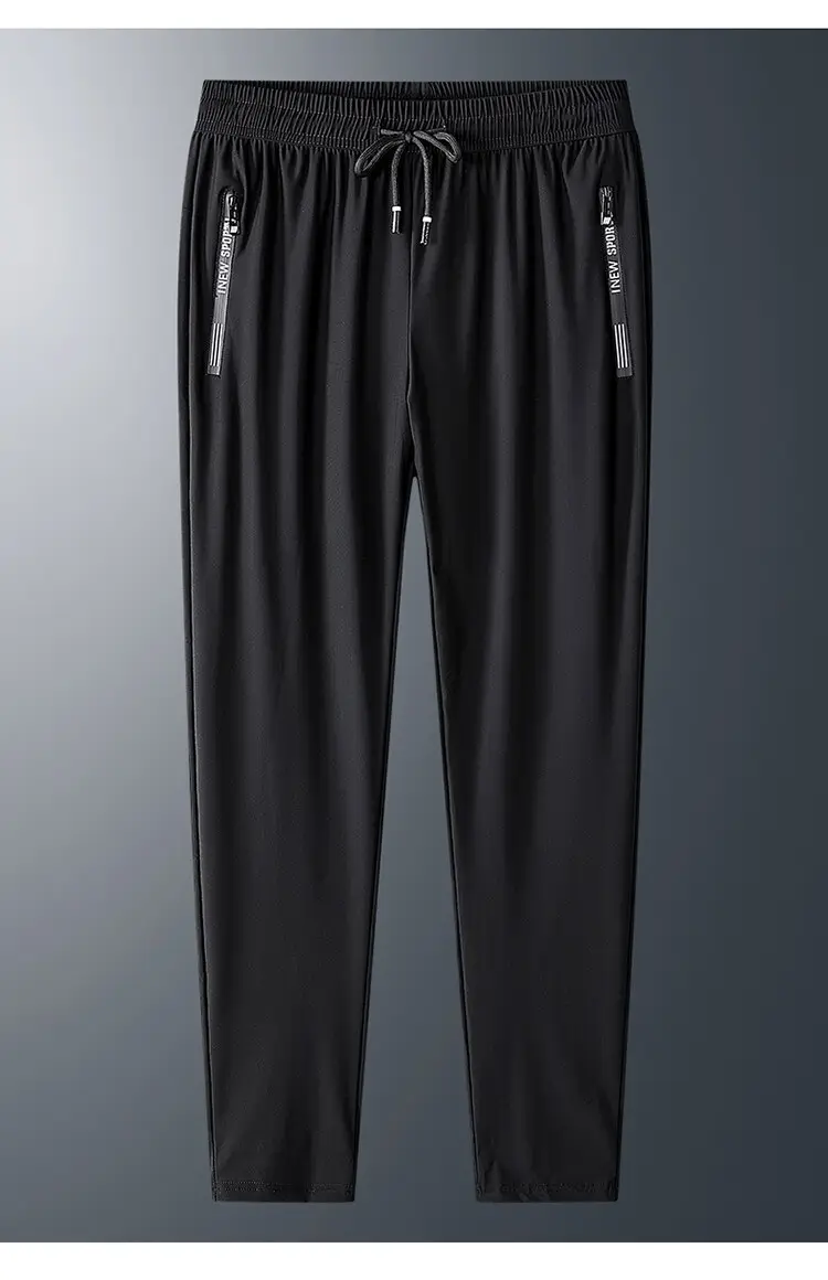 Men Black Grey Zipper Ankle Pants Sport Casual — feature 14