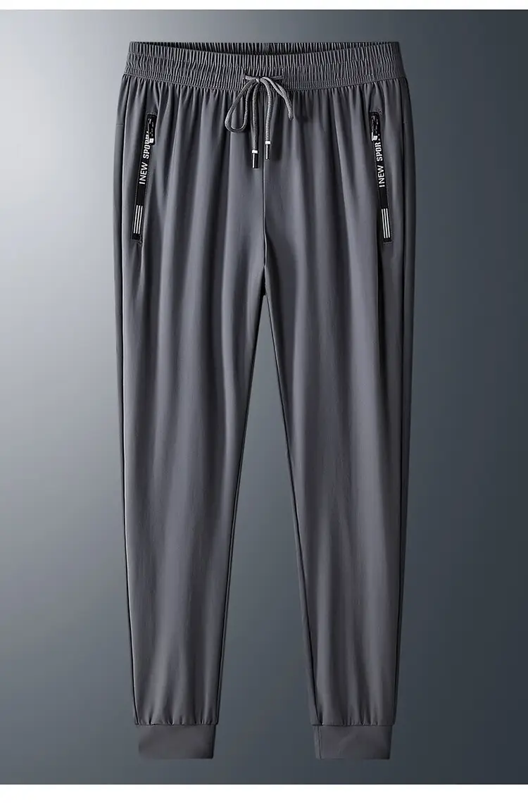 Men Black Grey Zipper Ankle Pants Sport Casual — feature 15