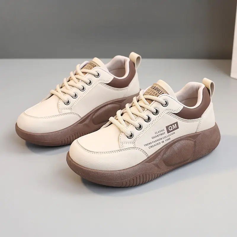 White Sneakers for Women 2025 Spring New Style Student Korean Version Ins Trendy Shoes Versatile Thick-Soled Casual Sneakers for Women Xq5801 - Image 4