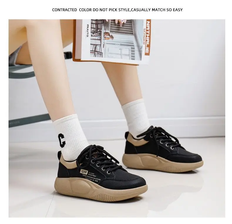 White Sneakers for Women 2025 Spring New Style Student Korean Version Ins Trendy Shoes Versatile Thick-Soled Casual Sneakers for Women Xq5801 — feature 14