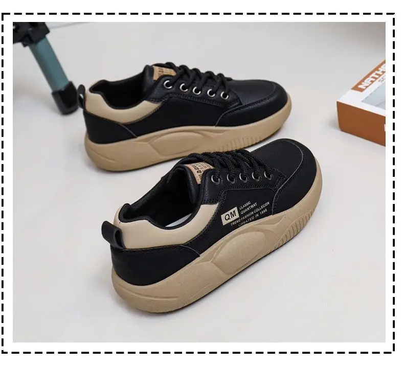 White Sneakers for Women 2025 Spring New Style Student Korean Version Ins Trendy Shoes Versatile Thick-Soled Casual Sneakers for Women Xq5801 — feature 15