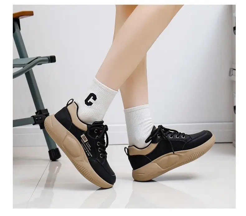 White Sneakers for Women 2025 Spring New Style Student Korean Version Ins Trendy Shoes Versatile Thick-Soled Casual Sneakers for Women Xq5801 — feature 16
