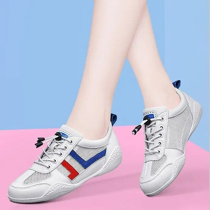 Women Mesh Casual Shoes White Summer 2024 - Image 3