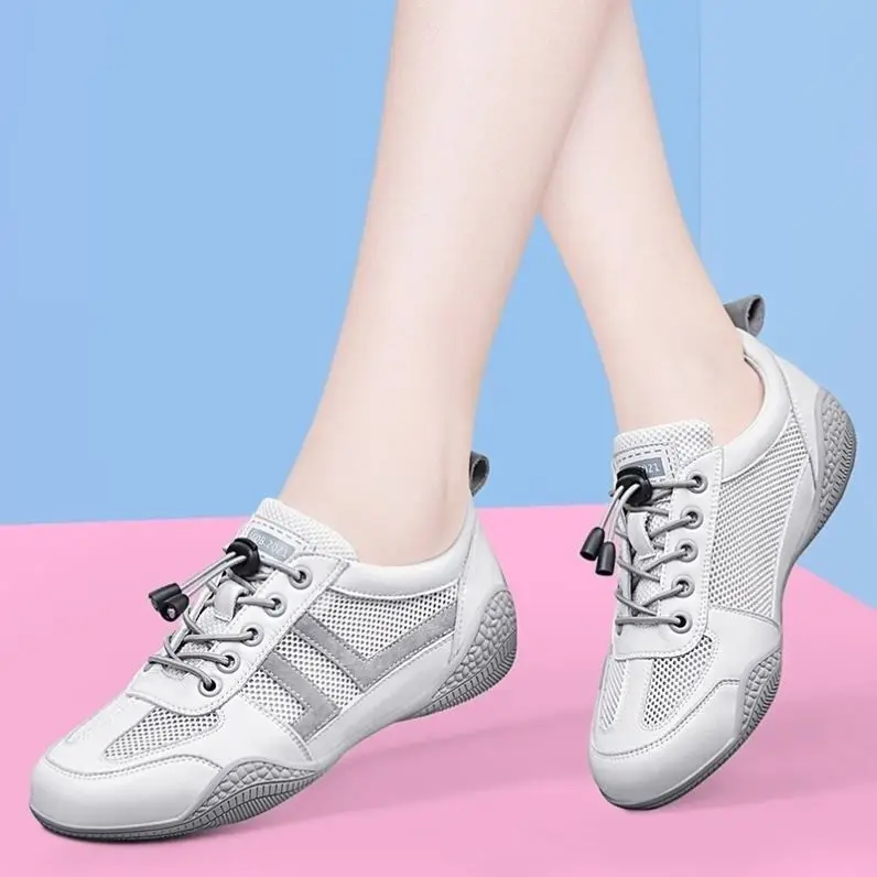 Women Mesh Casual Shoes White Summer 2024 - Image 4