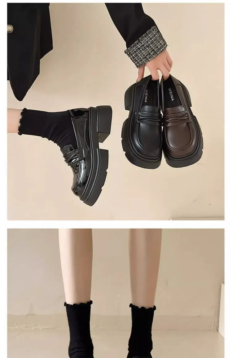 Black Slip-On Women's Shoes with Thick Sole — feature 10