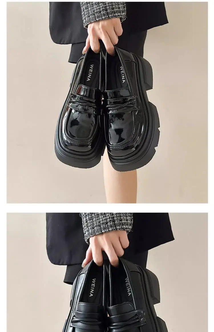 Black Slip-On Women's Shoes with Thick Sole — feature 14