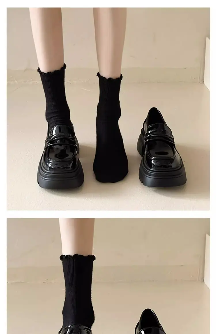 Black Slip-On Women's Shoes with Thick Sole — feature 4