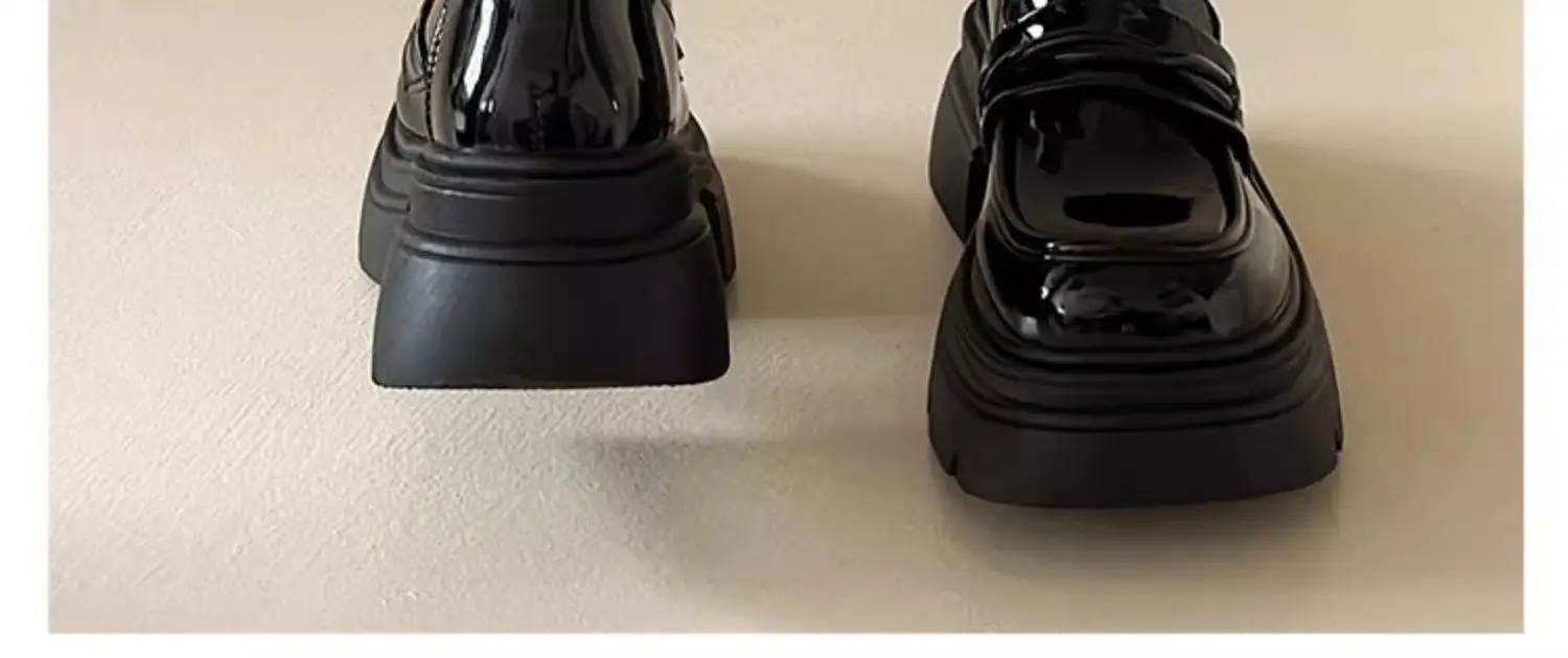 Black Slip-On Women's Shoes with Thick Sole — feature 5