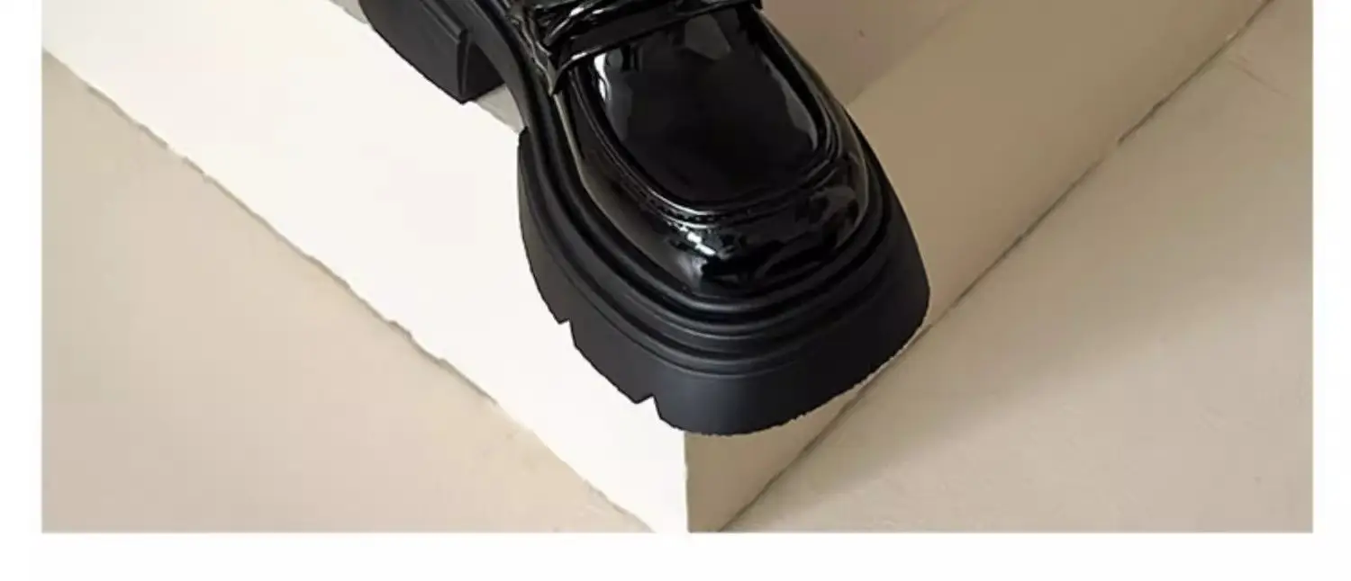 Black Slip-On Women's Shoes with Thick Sole — feature 6