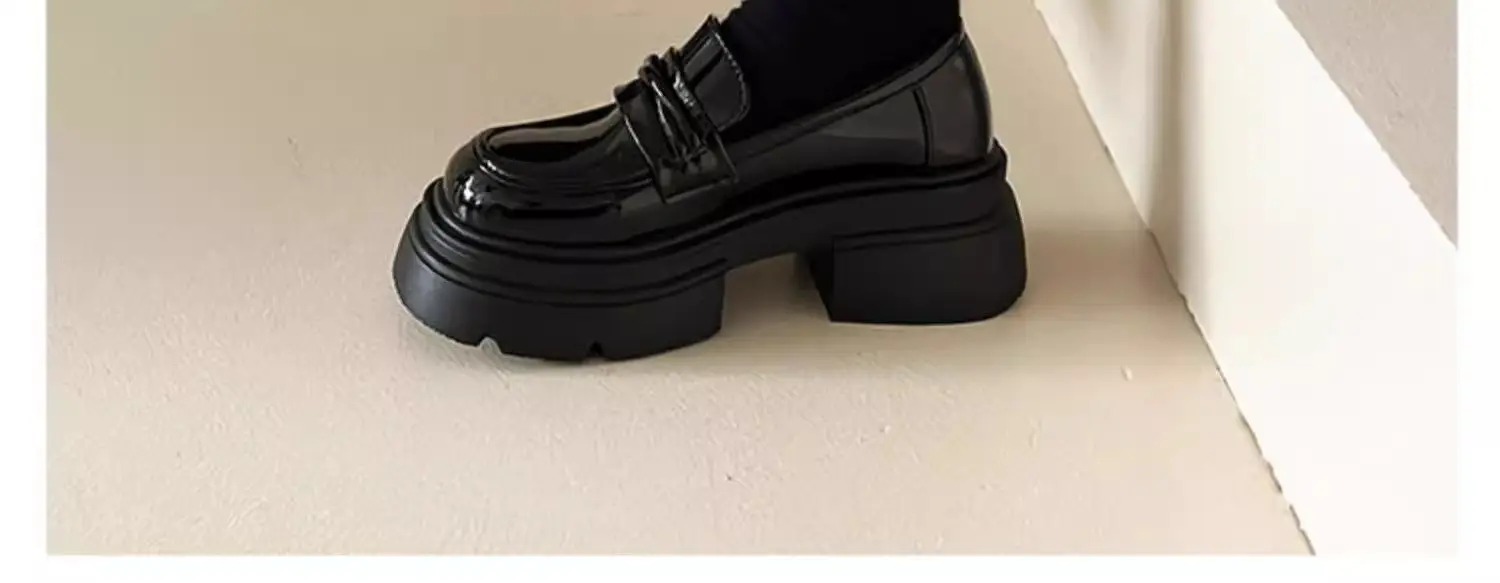 Black Slip-On Women's Shoes with Thick Sole — feature 8