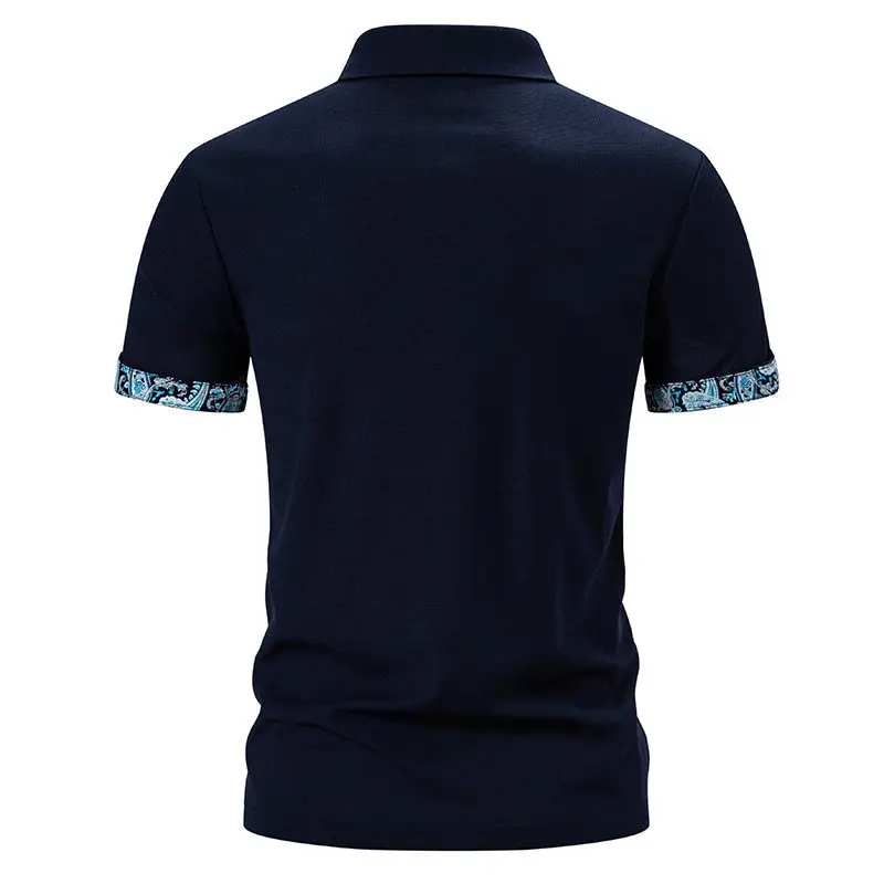 Black Short-Sleeved Polo Shirt for Men — feature 13