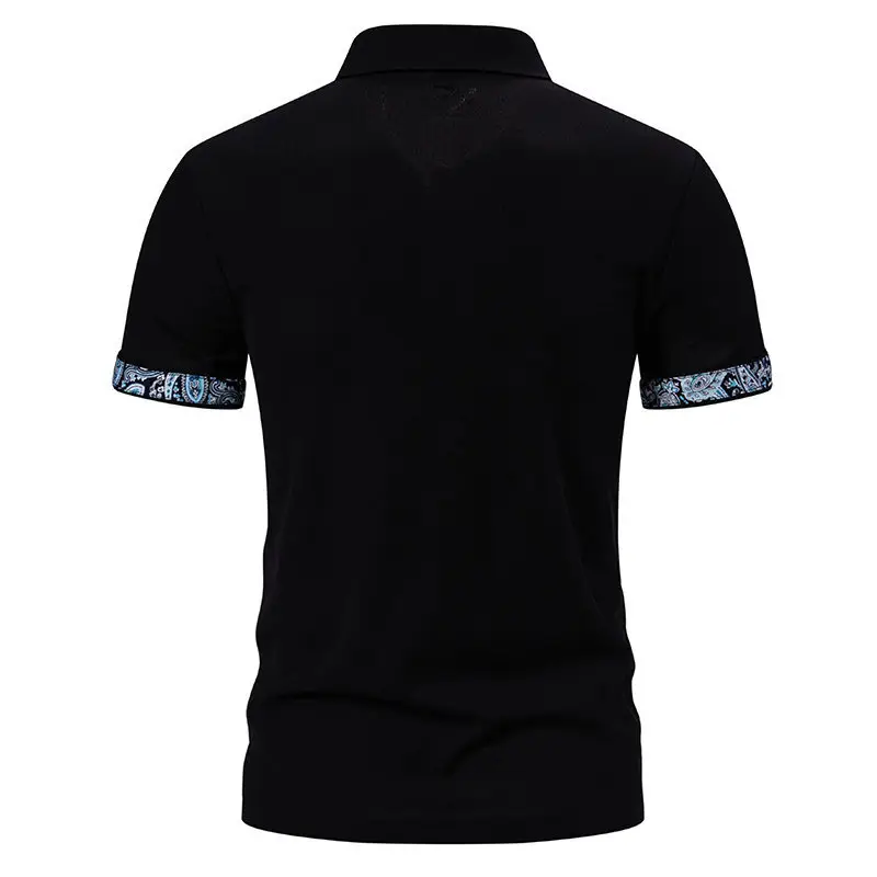 Black Short-Sleeved Polo Shirt for Men — feature 22