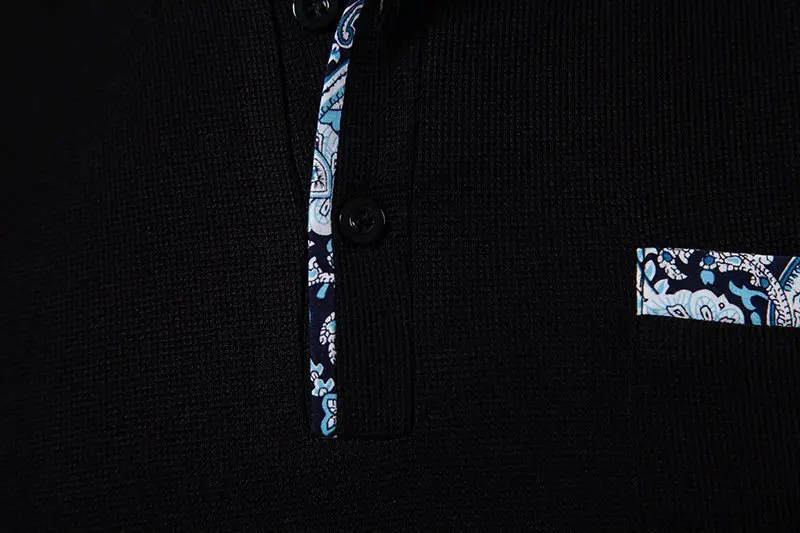 Black Short-Sleeved Polo Shirt for Men — feature 25