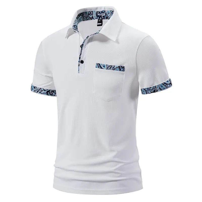 Black Short-Sleeved Polo Shirt for Men — feature 3
